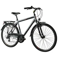 Rowery - Rower trekkingowy INDIANA X-Road 1.0 M23 28 cali męski Szary - miniaturka - grafika 1