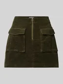 Spódnice - Spódnica mini rozkloszowana z mieszanki bawełny - miniaturka - grafika 1