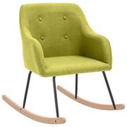 Fotele - vidaXL Fotel bujany zielony tapicerowany tkaniną 330421 - miniaturka - grafika 1