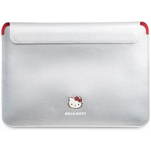 Hello Kitty Sleeve HKCS14PGHDLMS 14" srebrny/silver PU Metal Logo - Etui i futerały do telefonów - miniaturka - grafika 1