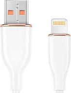 Kable USB - GEMBIRD wysokiej jakości silikonowy 8-stykowy kabel do ładowania i transmisji danych 1.5m biały - miniaturka - grafika 1