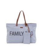 Torby i organizery dla mam - Childhome Torba Family Bag Kanwas szara - miniaturka - grafika 1