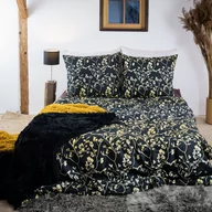 Pościel - Pościel Bawełniana 140X200 Złote Kwiaty - miniaturka - grafika 1