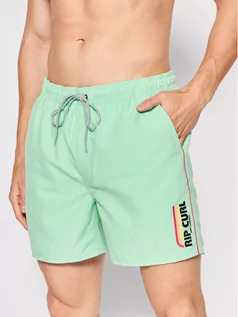 Kąpielówki męskie - Rip Curl Szorty kąpielowe Mama Volley CBOVM4 Zielony Regular Fit - grafika 1