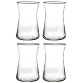 Szklanki - Komplet szklanek ze spodkami Heybeli 8-elementowy Pasabahce - miniaturka - grafika 1