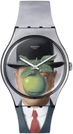 Zegarki męskie - Zegarek Swatch SUOZ350 LE FILS DE LHOMME BY RENE MAGRITTE - miniaturka - grafika 1