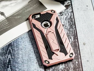 Zizo Static Cover Pancerne etui iPhone X z podstawką (Rose Gold/Black) - Etui i futerały do telefonów - miniaturka - grafika 8