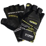 Rękawice do ćwiczeń - Rękawice fitness Power System  Fitness Rukavice Ultimate Motivation Černožluté XS - miniaturka - grafika 1