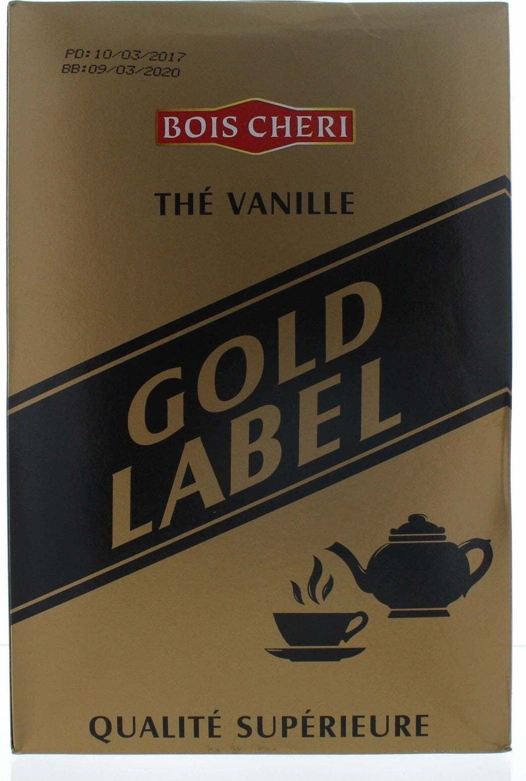 Bois Cheri Gold Label - Smak waniliowy - czarna herbata sypana (500 g)