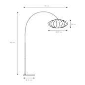Lampy stojące - Lucide Lampa łukowa Corina, czarna, E27, 192 cm, tworzywo sztuczne - miniaturka - grafika 1
