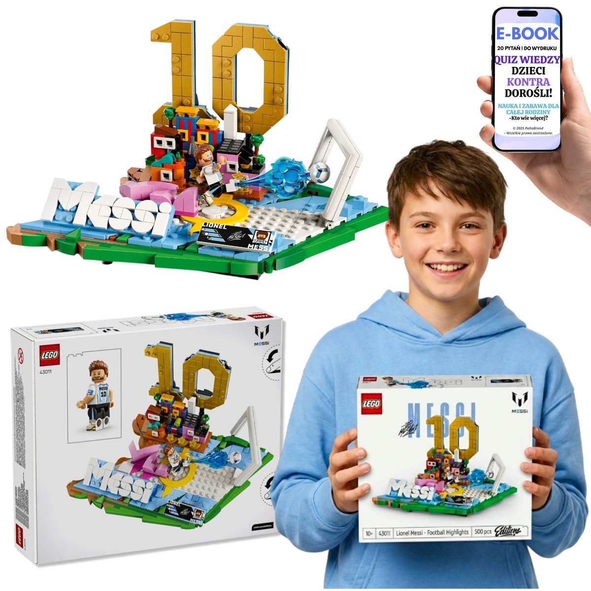 LEGO MESSI Piłkarskie Momenty Numer 10 Prezent Dla Chłopca Kibica Piłki Nożnej (43011) + E-BOOK-2