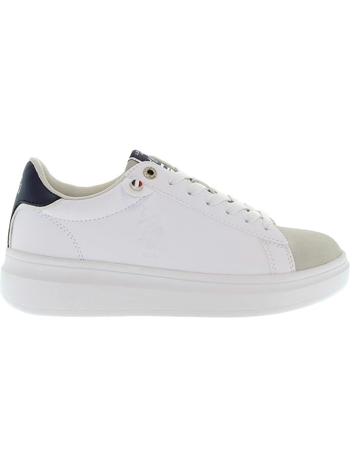 U.S. Polo Assn. Sneakersy w kolorze biało-beżowo-granatowym