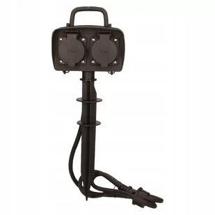 Orno Gniazdo ogrodowe 2x2P+Z, 2300W, IP44, przewód 1, 5m H07RN-F 3G1, 5mm2 OR-AE-13138 - Gniazdka elektryczne - miniaturka - grafika 1