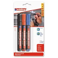 Markery do tablic - Marker permanentny e-300 1,5-3mm 3 kolory - Edding - miniaturka - grafika 1