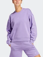 Bluzy damskie - adidas Bluza ALL SZN Fleece Sweatshirt IC6450 Fioletowy Loose Fit - miniaturka - grafika 1