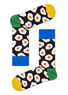 Skarpetki męskie - Happy Socks Sunny Side Up Sock, kolorowe i zabawne, Skarpety dla kobiet i mężczyzn, Czarny-Zielony-Pomarańczowy-Biały (41-46) - miniaturka - grafika 1