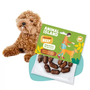 Kiełbaski z wołowiny 100g Animal Island - Sucha karma dla psów Kiełbaski z wołowiny 100g Animal Island - Sucha karma dla psów - miniaturka - grafika 1