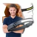 Latarki - MOCNA LATARKA CZOŁOWA LED REFLEKTOR NA GŁOWĘ COB WODOODPORNA USB AKUMULATOR - miniaturka - grafika 1
