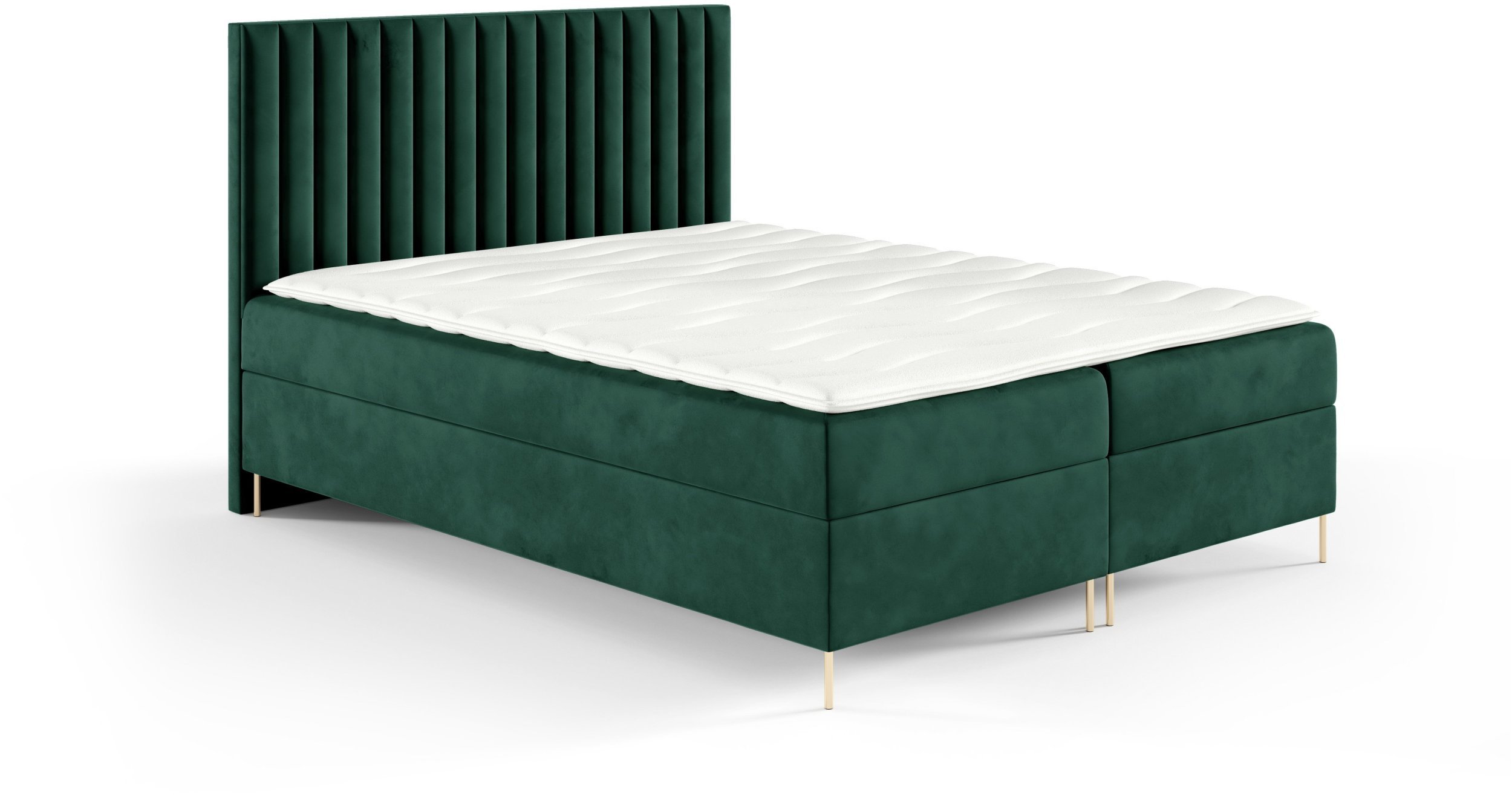 Łóżko kontynentalne Lilly Box 160x200 z nogami riviera 38