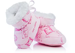 Ciepłe buciki niemowlęce r. 6-12 miesięcy dł.12 cm - Buty dla dziewczynek - miniaturka - grafika 1