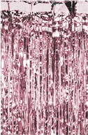 Sylwester - Kurtyna - zasłona na drzwi metaliczna różowe złoto - 2,5 m x 90 cm - miniaturka - grafika 1