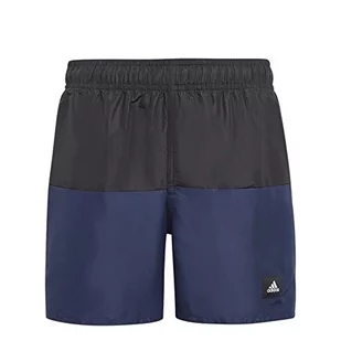 adidas, Colorblock, kostium kąpielowy, czarny/Team Marine Blue 2, 1213, dla dzieci - Stroje kąpielowe - miniaturka - grafika 1