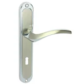 Klamki - Domino Klamka do drzwi wewnętrznych z długim szyldem pod klucz Enigma 72 Chrom Nikiel - miniaturka - grafika 1