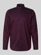 Koszule męskie - Koszula biznesowa o kroju regular fit z bawełny z kołnierzykiem typu kent - miniaturka - grafika 1