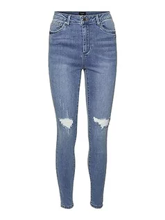Spodnie damskie - bestseller a/s damskie spodnie jeansowe, niebieski (medium blue denim), (XS) W / 34L - grafika 1