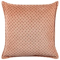 Poduszki dekoracyjne - Welurowa poduszka dekoracyjna wzór w romby 45 x 45 cm różowa RHODOCOMA - miniaturka - grafika 1