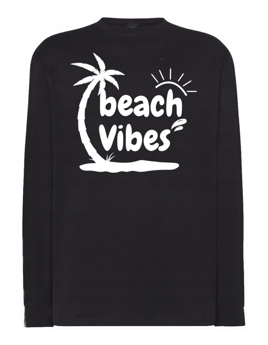 Longsleeve wakacyjny nadruk Beach Vibes r.L