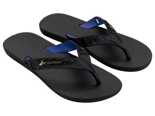 Klapki japonki męskie Rider 12430 basenowe na plażę czarne gumowe-45-46 - Klapki i japonki męskie - miniaturka - grafika 1