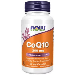 NOW CoQ10 200mg 60vegcaps - Witaminy i minerały dla sportowców - miniaturka - grafika 1