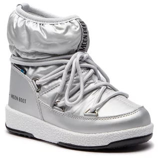 Śniegowce damskie - Moon Boot Śniegowce Jr Girl Low 34051800002 Silver Met. - grafika 1