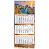 Kalendarze - Kalendarz 2026 trójdzielny główka płaska Algarve - kalendarz - miniaturka - grafika 1