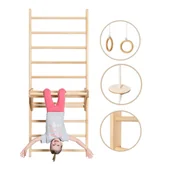 Wyposażenie sportowe i gimnastyczne - Drabinka gimnastyczna drewniana Pelltech TEENAGER 220×70 cm - miniaturka - grafika 1