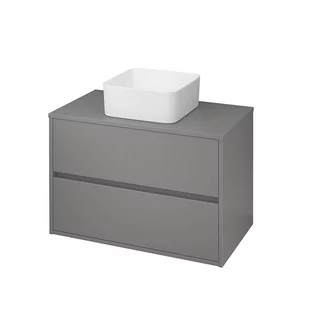 Cersanit Crea Szafka podumywalkowa 79,4x45x53 cm z blatem uniwersalnym szary mat S924-018 Kraków S924018 - Szafki łazienkowe - miniaturka - grafika 1