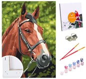 Malowanie po numerach - Zestaw do malowania po numerach dla dzieci, 20x30 cm, Koń - miniaturka - grafika 1