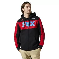 Bluzy męskie - Fox Racing Męska bluza z kapturem Honda Zip Fleec, czarna/czerwona, rozmiar L - miniaturka - grafika 1