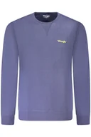 Bluzy męskie - WRANGLER MĘSKA BLUZA Z ROZPINANYM TYŁEM NIEBIESKA - miniaturka - grafika 1
