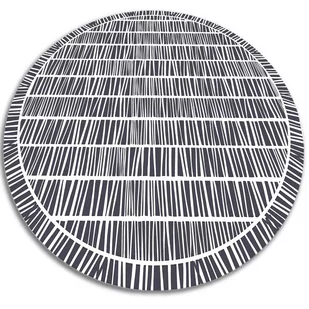 Dywan okrągły winylowy abstrakcyjne kreski fi70 cm - Dywany - miniaturka - grafika 1