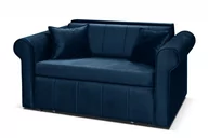 Sofy i kanapy - Sofa velvet glamour z dodatkowymi poduszkami granatowa LAVIO Konsimo - miniaturka - grafika 1