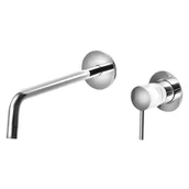 Baterie umywalkowe - Sapho RHAPSODY bateria umywalkowa ścienna dwuelementowa chrom 5553 - miniaturka - grafika 1