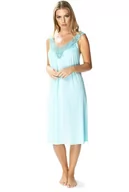 Koszule damskie - Lekka koszula nocna Róża z piękną aplikacją : Kolor - Turkusowy, Rozmiar - 48 - miniaturka - grafika 1