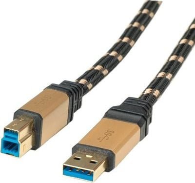 Kabel USB Roline USB-A - 0.8 m Czarny 11888900
