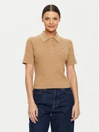 Swetry damskie - Tommy Hilfiger Sweter WW0WW43957 Beżowy Regular Fit - miniaturka - grafika 1