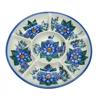 Miski i półmiski - Ceramiczna półmisek dzielony Ceramika Bolesławiec - miniaturka - grafika 1