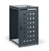 Kosze na śmieci - Obudowa kosza na śmieci do pojemności 240 l, 123,5 x 67 x 77,3 cm, dostawny, szary - miniaturka - grafika 1