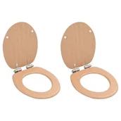 Deski sedesowe - Deski klozetowe wolnoopadające, 2 szt., MDF,  wzór bambusowy - miniaturka - grafika 1