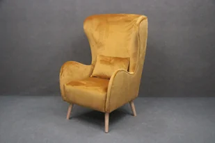 Fotel Uszak Pedro Tapicerowany Żółty 78X85X117 Cm B 6006 - Fotele - miniaturka - grafika 1